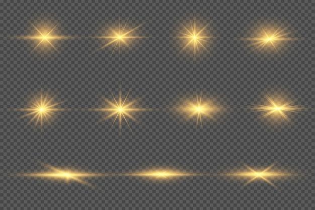 مجموعه ستاره و کهکشان های درخشان طلایی لایه باز